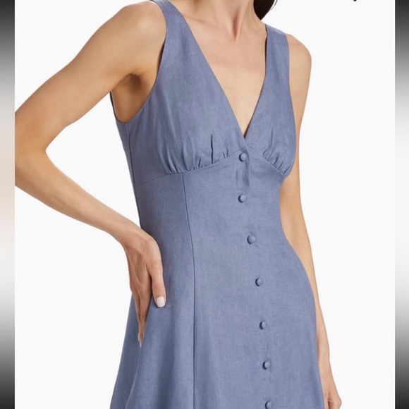 Reformation  NEW Sebastien Linen Midi-Dress - Picture 5 of 12